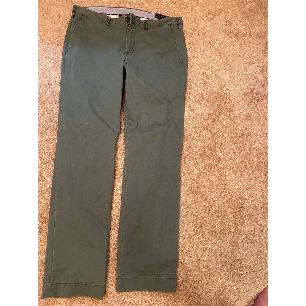 Polo Ralph Lauren Men’s Pant Stretch Straight Fit CHINO~GREEN~SZ 36x34